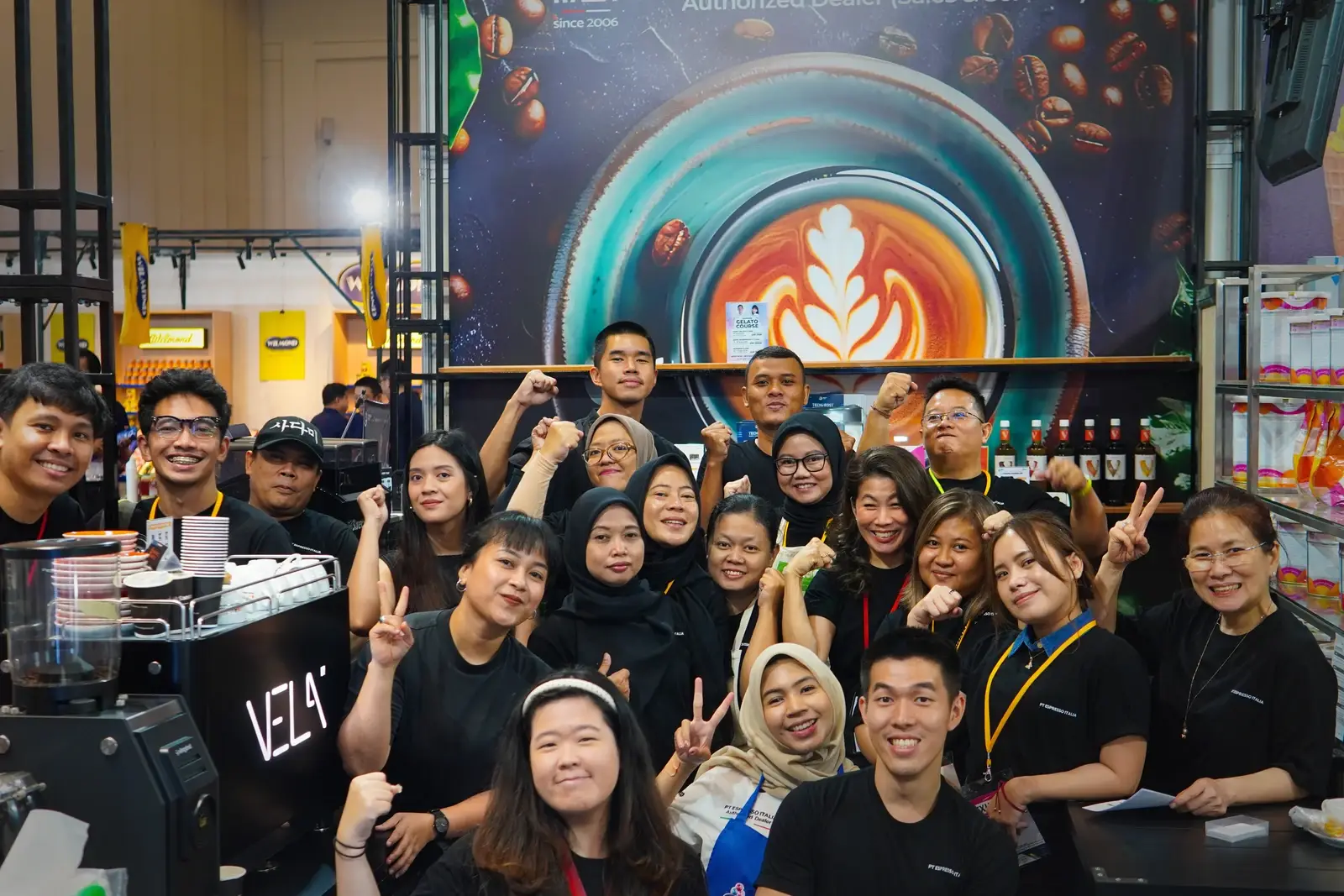 Tim PT Espresso Italia di booth pameran ICX — One Stop Solution for Coffee and Gelato